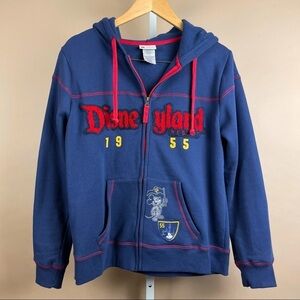 Disneyland Resort Embroidered Patch 1955 Full Zip Hooded Jacket Size Large